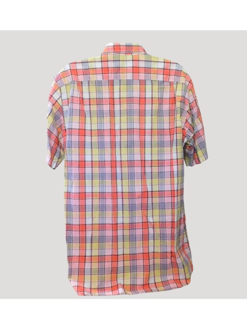 Nautica Button-Down Shirt Mens XLT Multicolor Plaid Short Sleeve 100% Cotton - Picture 4 of 7